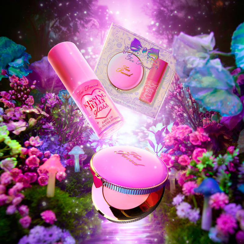 [Australia] - Too Faced Dream A Little Dream Blush & Lip Gloss Set | Cloud Crush Powder Blush + Kissing Jelly Lip Oil With Sheer Coverage, Gift Set 