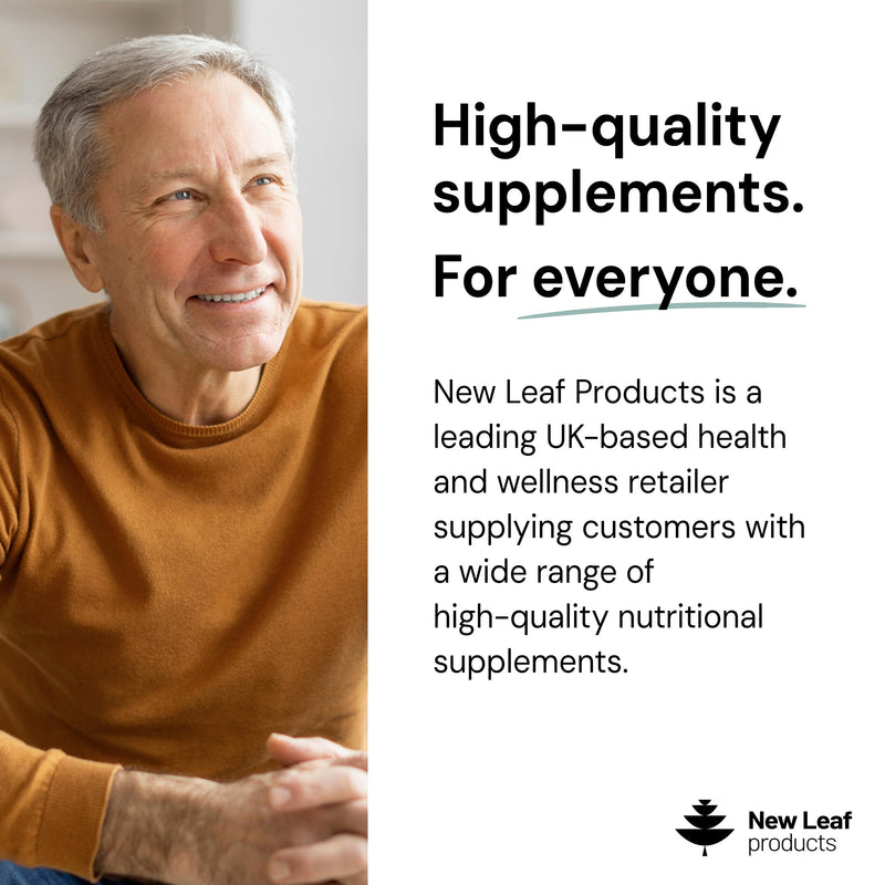 Blood Pressure 7-in-1 Supplement - 120 Vegan Capsules, 2 Months Supply - Heart Health Potassium and Magnesium Supplement with COQ10 and Garlic Extract - Made in the UK by New Leaf