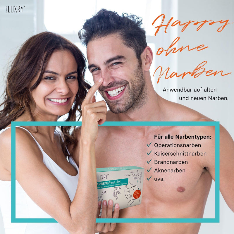 [Australia] - BS Luxry® High-quality scar care set - 30 g scar ointment & 1 scar roller - effective scar treatment, reduces tissue tension and itching - 3-fold action principle for scars of all kinds 