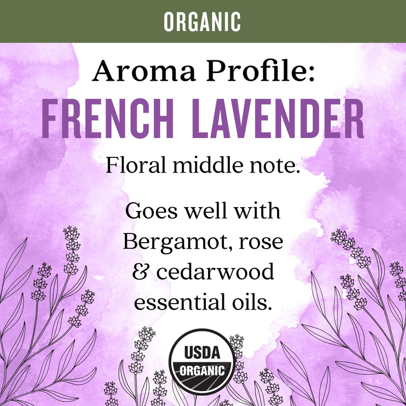 [Australia] - Aura Cacia Organic French Lavender Pure Essential Oil, Vegan, Cruelty Free, 0.25 Fluid Ounces (Pack of 1) 
