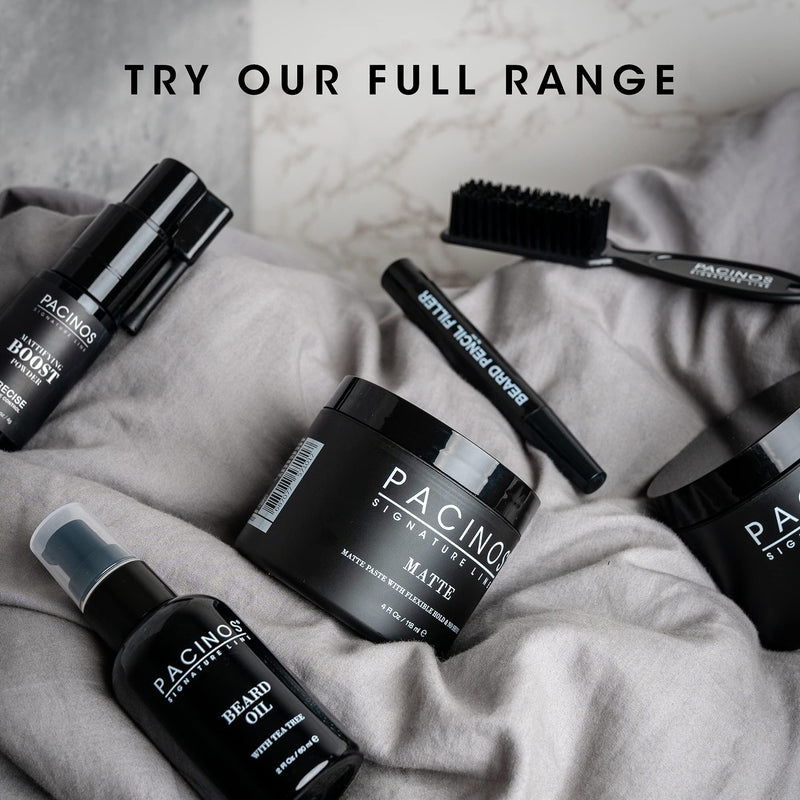 Pacinos Shave System, Beard and Face Scrub, Men's Skin Care, Best Organic Natural Shampoo, Aloe Vera and Tea Tree Extract, Removes Impurities, 4 oz