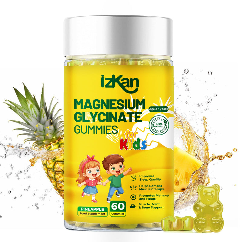 Magnesium Glycinate Gummies 100mg for Kids, Calm Magnesium Gummies for Sleep, Relaxation, Brain, Focus, Bones, No Melatonin, Gluten Free, Non GMO, Vegan, 60 Gummies (1) 1