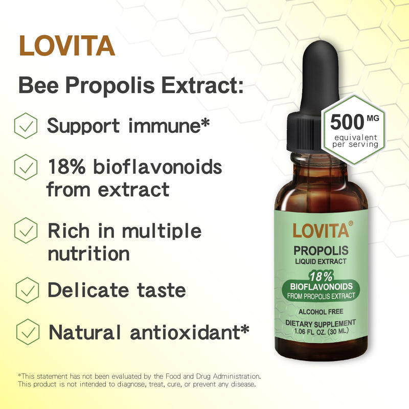 Bee Propolis 500 mg Liquid Extract | 5:1 Propolis Extract | Alcohol Free | Immune Support |1 Fl Oz (Pack of 3) 1 Fl Oz (Pack of 3) New Package