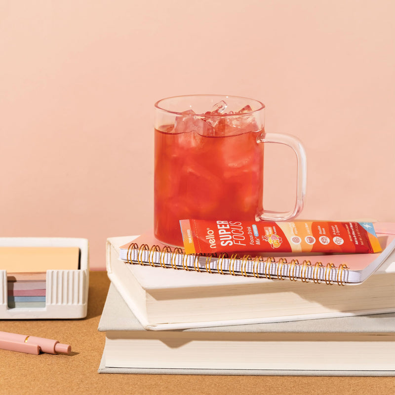 [Australia] - SuperFocus Fruit Punch with Caffeine‚Äì Nootropic Focus Drink Mix, 20 On-The-Go Packets, Alpha GPC, Lion‚Äôs Mane, Rhodiola, Sugar-Free 20 Servings (Caffeine) 