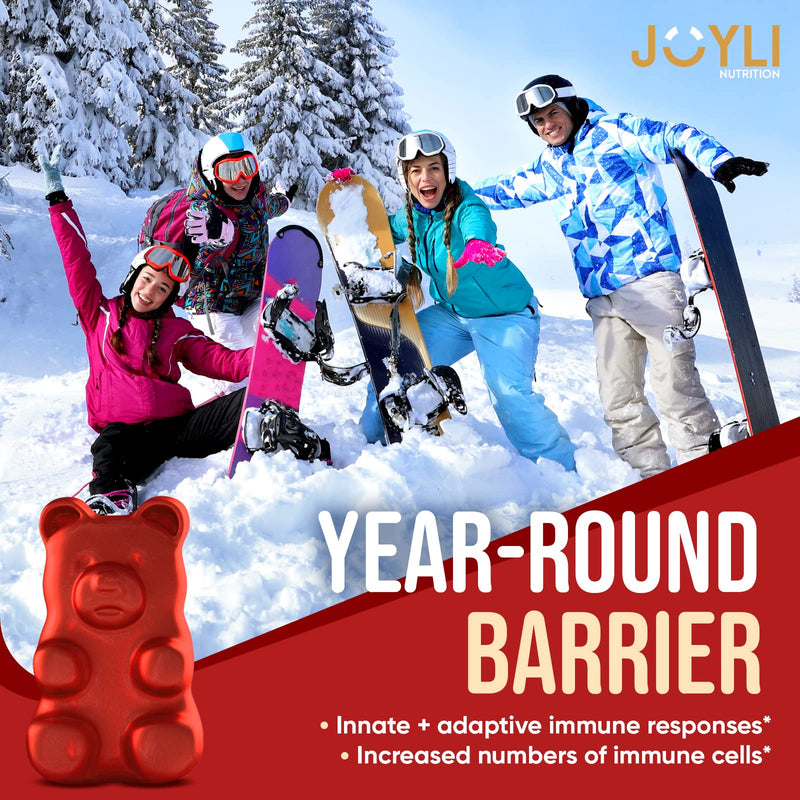 [Australia] - JOYLI Quercetin Gummies - Pure Quercetin with Bromelain Zinc Vitamin C & Vitamin D3 - Quercetin Supplement 500MG for Immune System & Allergy - Quercetin for Kids and Adults - 60 Quercetin Chewable 