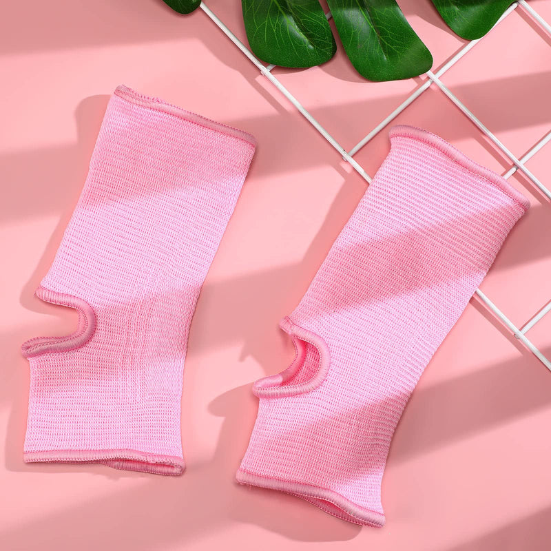 [Australia] - Haysandy 4 Pieces/ 2 Pair Kids Ankle Support Brace Elastic Kids Compression Socks Knitted Ankle Sleeve for Jogging Running Fitness (Pink,5-10 Years) 5-10 Years Pink 