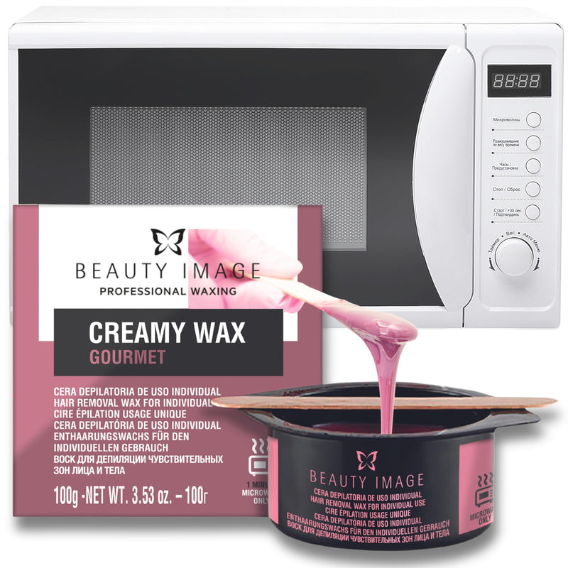 [Australia] - Microwave hair wax for face and body, warm wax, soft and creamy, for sensitive skin, effective on very short hair 