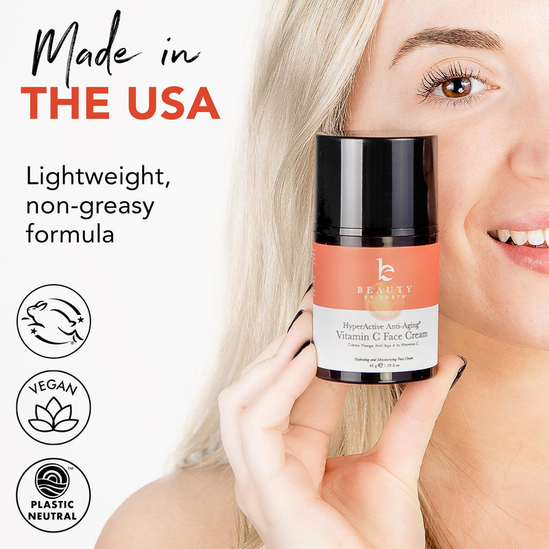 Beauty by Earth Vitamin C Face Cream and Serum - USA Made | Organic & Natural Ingredients