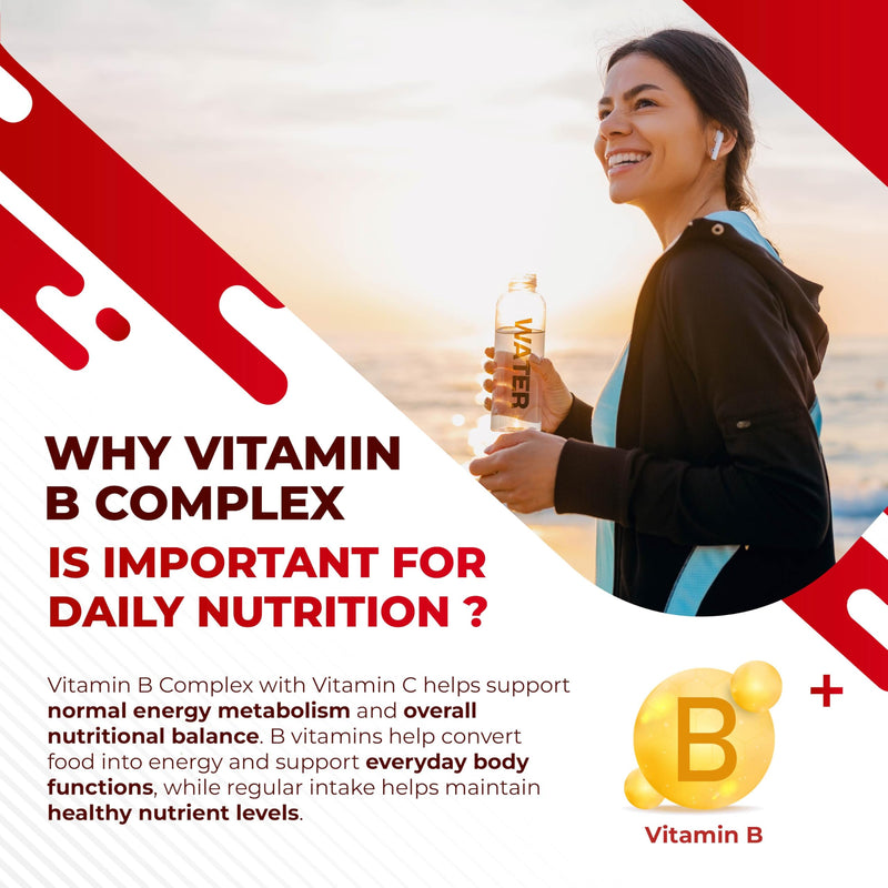 Vitamin B Complex Vitamin B1, B2, 6,9,12 Niacin, with Vitamin C - Support Brain Health, Energy Levels, Skin, Hair, and Nails 150 count (pack of 1)