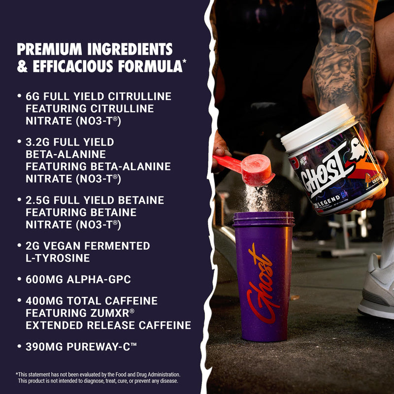 [Australia] - GHOST Legend All Out V2 Pre-Workout Powder, Orange Cream - 20 Servings - Pre-Workout Supplement for Men & Women - Energy & Pumps - Caffeine, Citrulline, Beta Alanine, Betaine, NO3-T Sugar Free V2 Orange Cream 