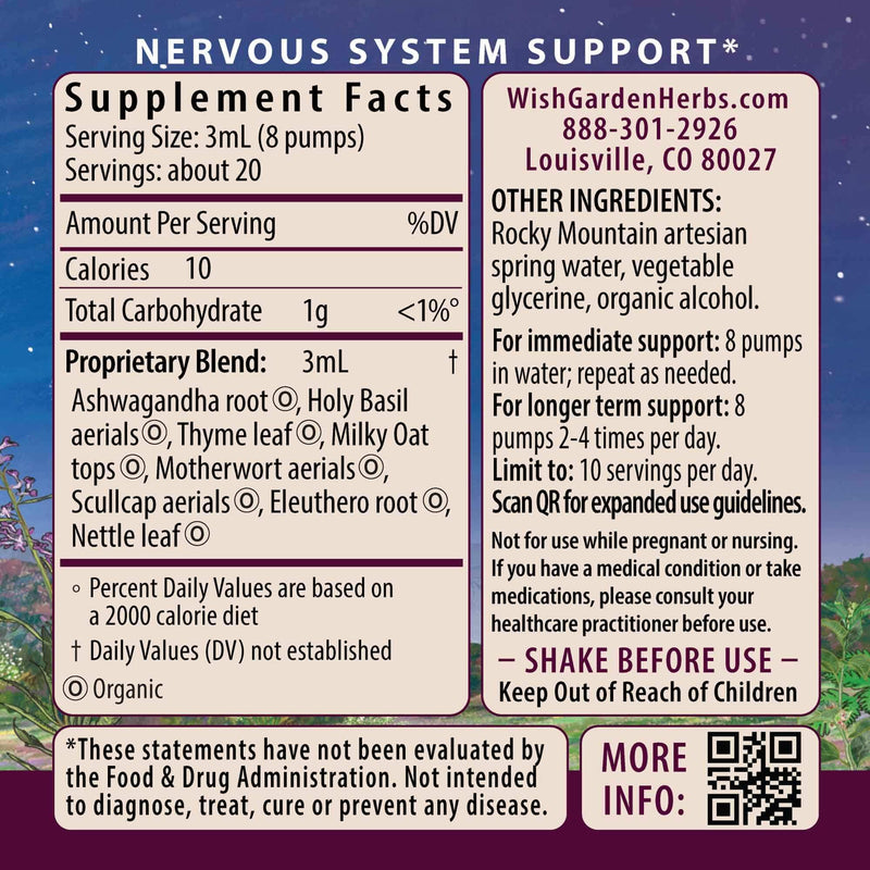 WishGarden Herbs Deep Stress with Ashwagandha - Plant-Based Liquid Herbal Adrenal Support Supplement with Ashwagandha Root and Powerhouse Adaptogens for Stress Relief, Fast-Acting Stress Tincture, 4oz 4 Fl Oz (Pack of 1)