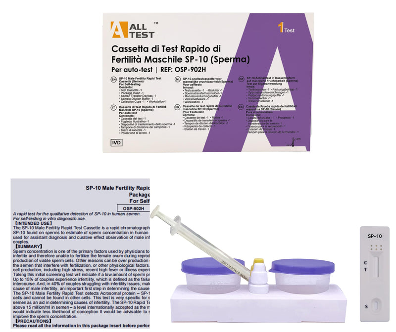 [Australia] - Medicinadellavoro.com - SP-10 Sperm Fertility Test, Sperm Self Test, Shows Normal or Low Sperm Count in 5-10 Minutes, Easy to Read, (1 Test) 