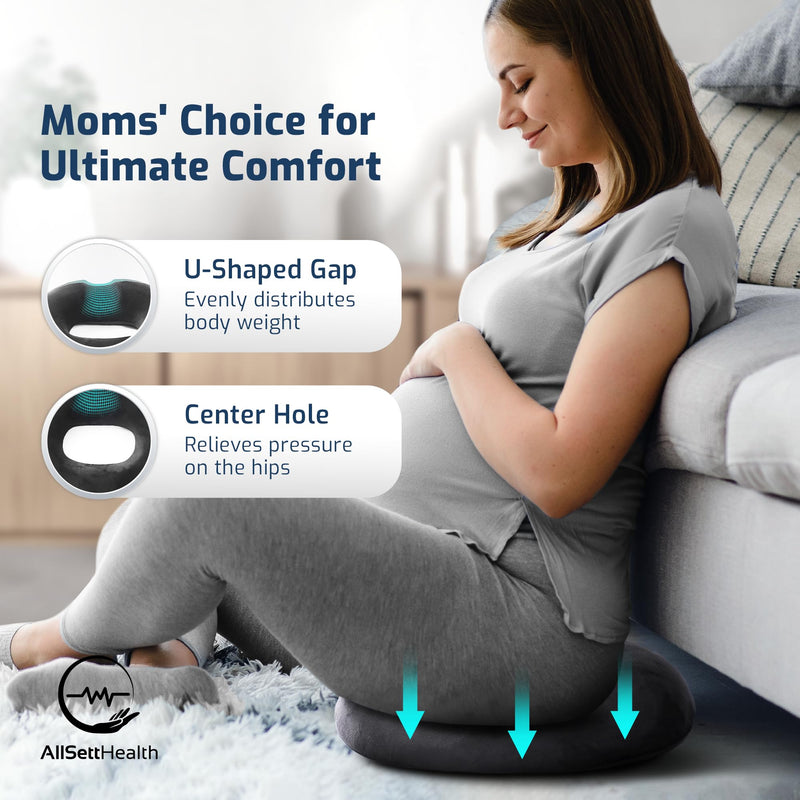 [Australia] - Donut Pillow for Tailbone Pain Relief with Non-Slip Washable Cover - Coccyx & Hemorrhoid Pillow, Doughnut Seat Butt Pillow for Sitting Pressure Relief, Bed Sore Cushions, Butt Cushion for Postpartum Full Support 