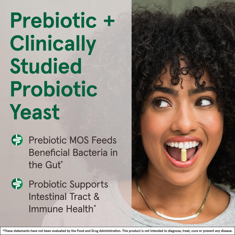 [Australia] - Jarrow Formulas Saccharomyces Boulardii Probiotics + MOS 5 Billion CFU Probiotic Yeast for Intestinal Health Support, Gut Health Supplements for Women and Men, 90 Veggie Capsules, 90 Day Supply Unflavored 90 Count (Pack of 1) 