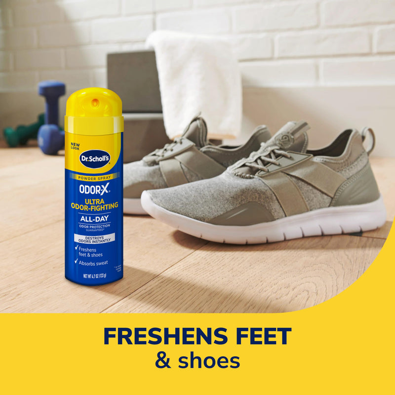 [Australia] - Dr. Scholl‚Äôs Odor-X ODOR-FIGHTING Spray-Powder // All-Day Odor Protection and Sweat Absorption - Packaging May Vary Fresh 4.7 Ounce (Pack of 1) 