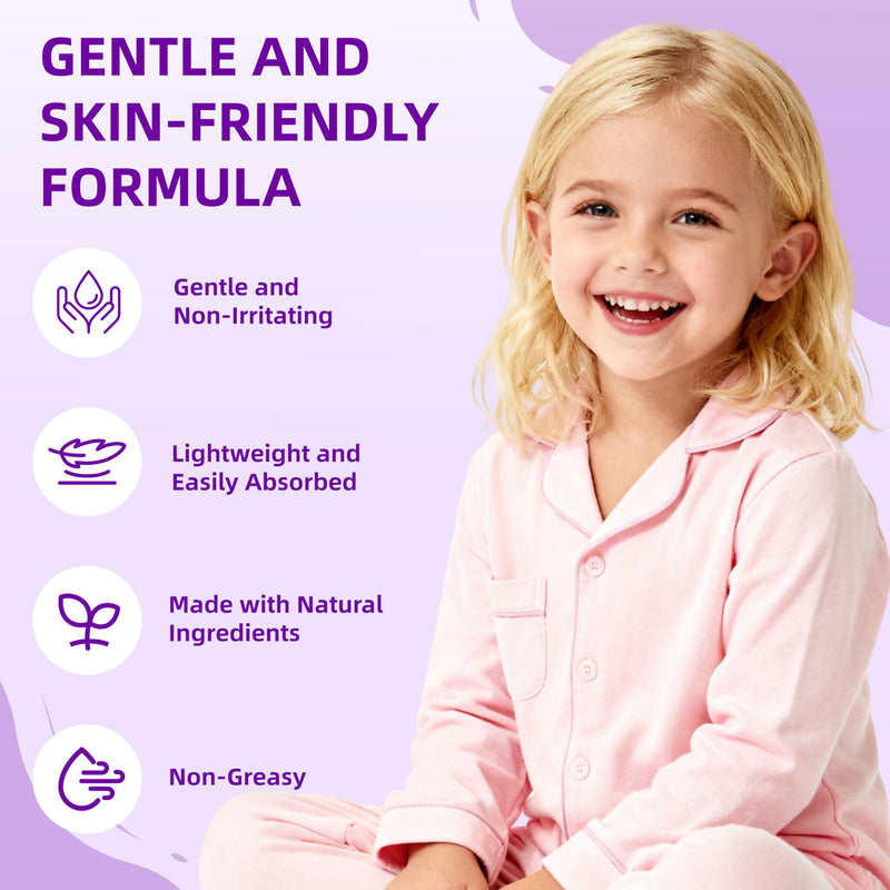 Magnesium Lotion for Kids & Babies, Lavender Magnesium Cream with Multi Vitamins, Magnesium buttur, Moisturizing Body Cream for Delicate Skin, Stay Calm at During The Night, Non-Greasy Formula, 4 oz