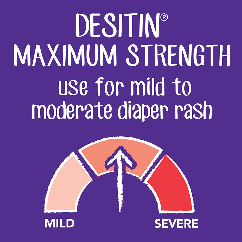 [Australia] - Desitin Maximum Strength Baby Diaper Rash Cream with 40% Zinc Oxide for Treatment, Relief & Prevention, Hypoallergenic, Phthalate- & Paraben-Free Paste, 16 oz 1 Pound (Pack of 1) 