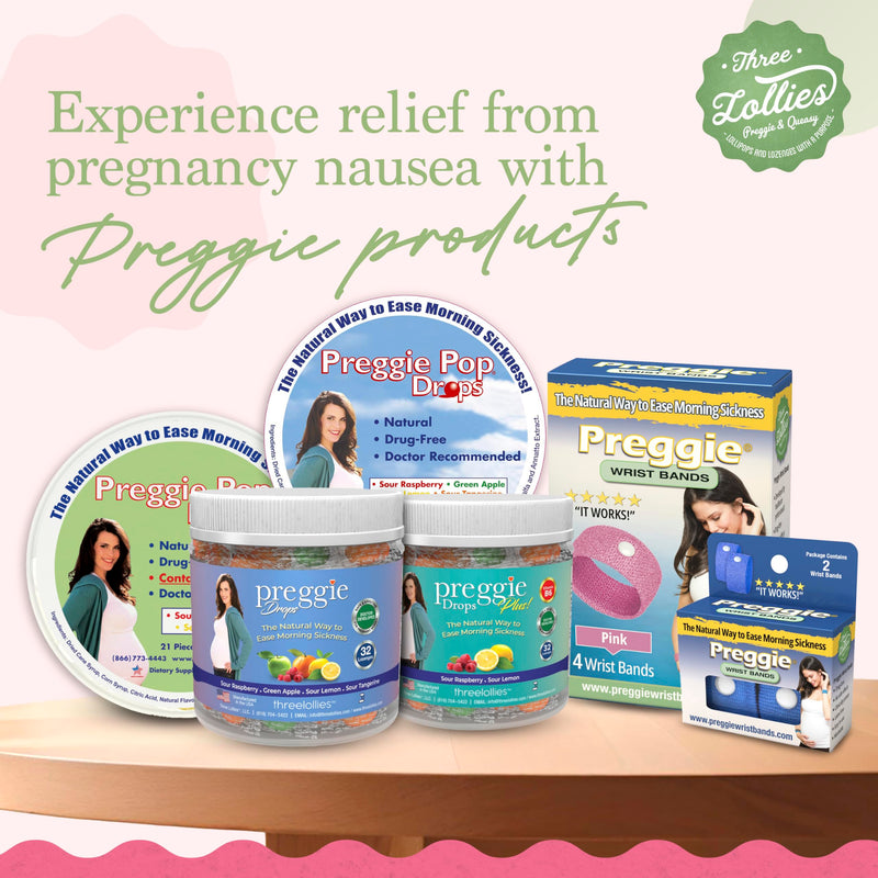 Three Lollies Preggie Pop Drops Plus Pregnancy Candy, 21 Count Sour Raspberry & Sour Lemon 1.77 Fl Oz (Pack of 1)
