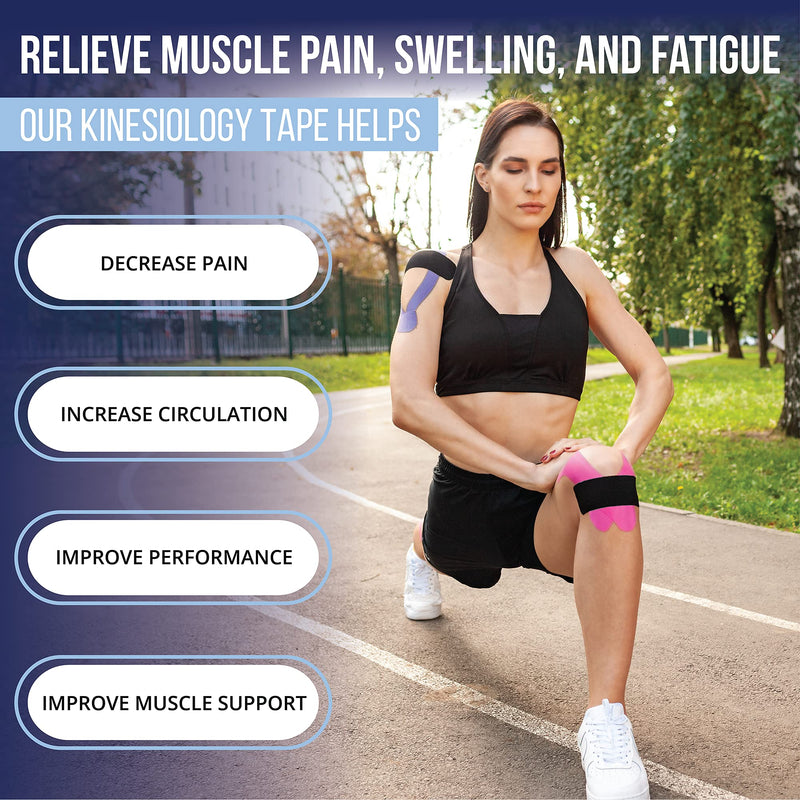 SB SOX 2 Rolls Kinesiology Tape (Purple + Black)