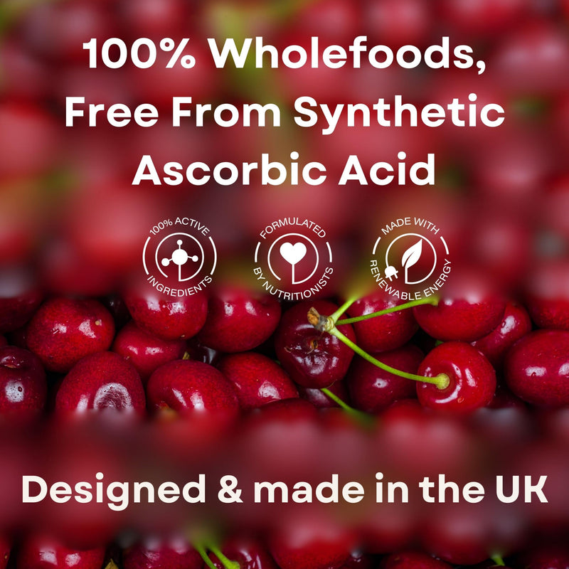 Eclipse Wholefood Vitamin C | with Wholefruit Pomegranate | 100% Additive Free | Natural & Rich in Bioflavanoids | 90 Capsules | UK Made | Immune & Skin Support | Glass Jar