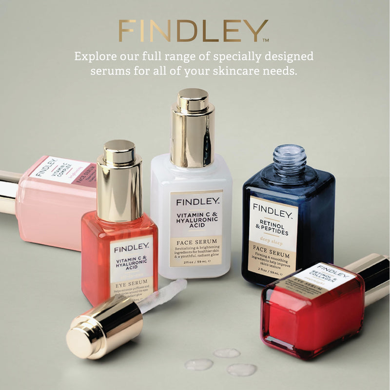 Findley Vitamin C & Hyaluronic Acid Face Serum | Revitalizing & Brightening | Healthier Skin & a Youthful, Radiant Glow (2 Fl Oz)