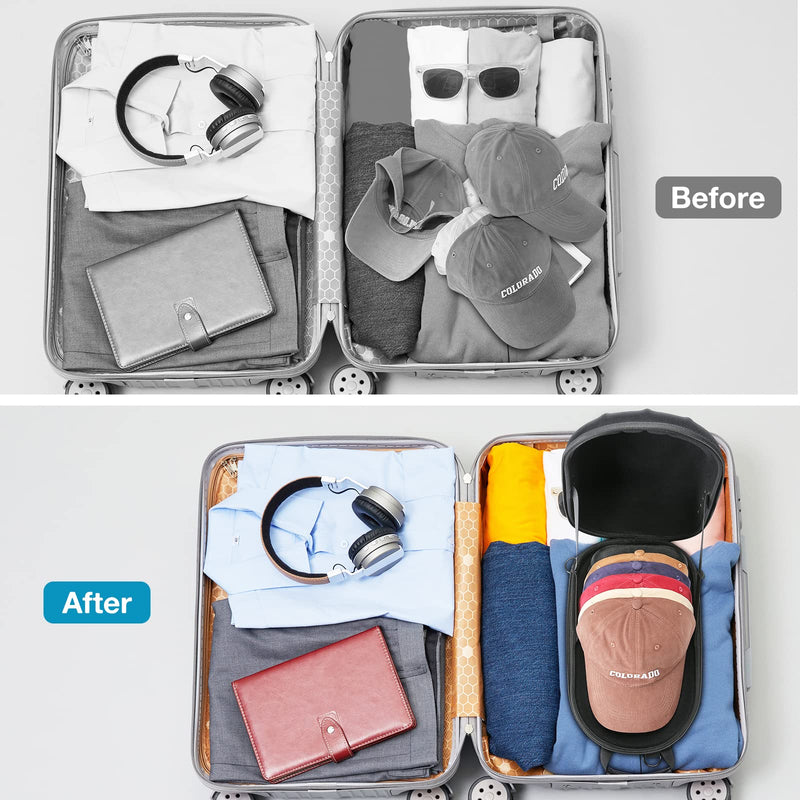 ProCase Travel Toiletry Pouch Bundle with Hat Organizer Travel Case