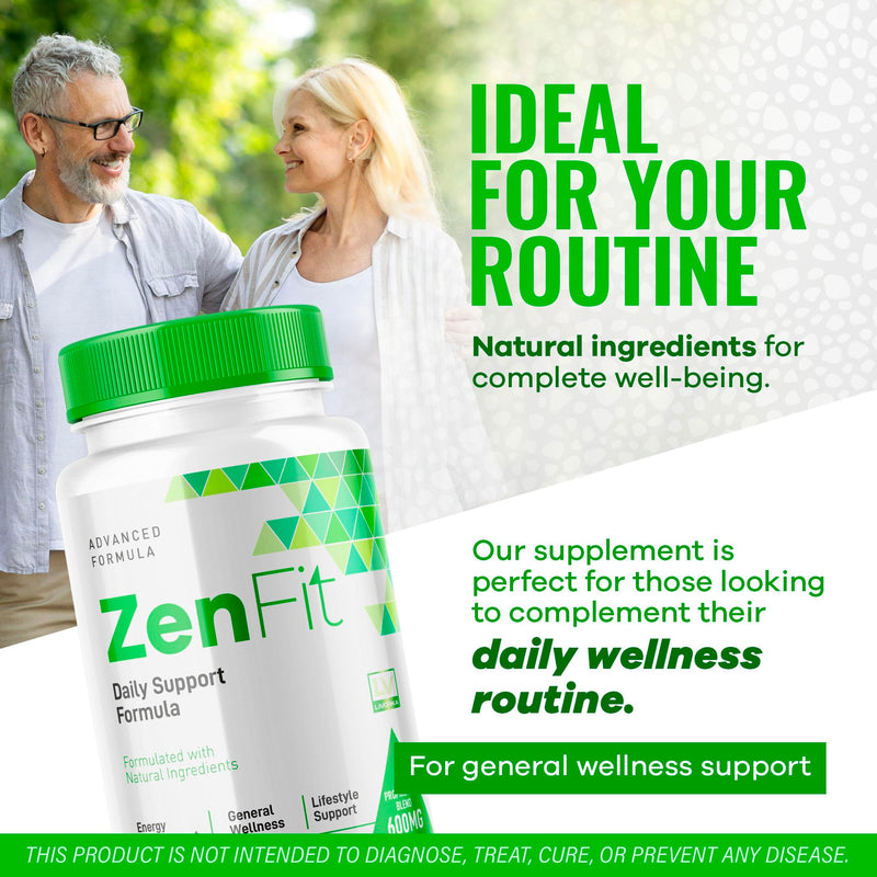 (2 Pack) Zenfit Capsules, Zenfit Supplement, Zenfit Pills, Zenfit Natural Supplements, ZenFit, Zenfit Advanced Formula, 60 Capsules for 2 Months 30 Count (Pack of 2)