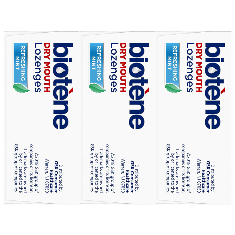 [Australia] - biot√®ne Dry Mouth Lozenges for Dry Mouth and Fresh Breath, Dry Mouth Relief and Breath Freshener, Refreshing Mint - 27 Count (Pack of 3) 