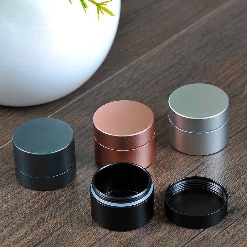 Portable Daily Pill Case, Heavy Duty Aluminium Alloy Round Pill Box, Waterproof Travel Pill Organizer, Pocket Purse Medicine Vitamin Holder EDC Container for Outdoor Camping Working Silvery Small