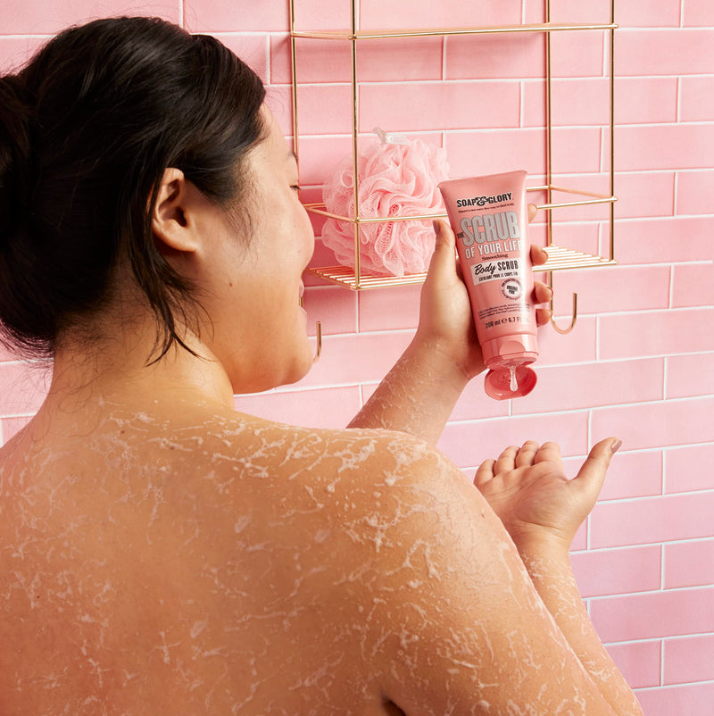Soap & Glory Original Pink The Scrub Of Your Life Exfoliating Body Scrub - Smoothing & Buffing Vegan Scrub - Rose & Bergamot Body Polish with Shea Butter & Vitamin E (200ml, 2 pack) 6.7 Ounce (Pack of 2)