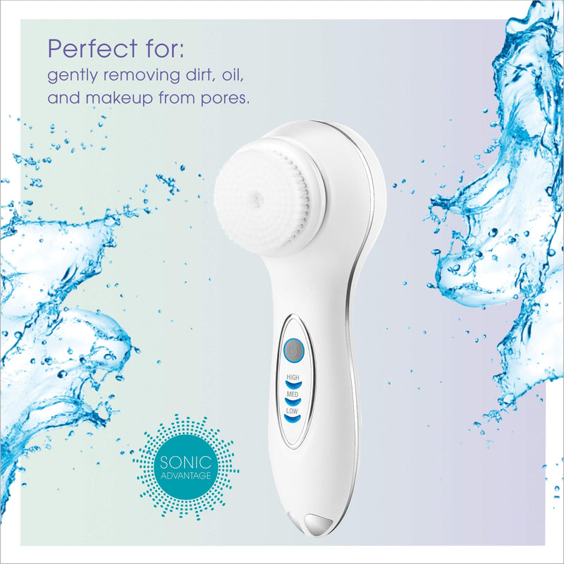 [Australia] - True Glow by Conair Facial Brush - Waterproof + Rechargeable 1 Brush Head Sonic Facial Brush 