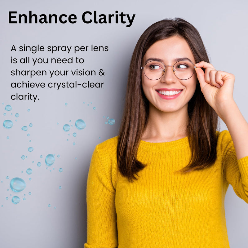 [Australia] - Glare Guard Clear View Lens Cleaner, Anti-Streak Glasses Cleaner, Anti-Glare Pro-Grade Reading Glass Eyeglass Spray, Alcohol-Free Sunglass Solution, Static Screen Clean, Fog Camera No Scratch 4oz 