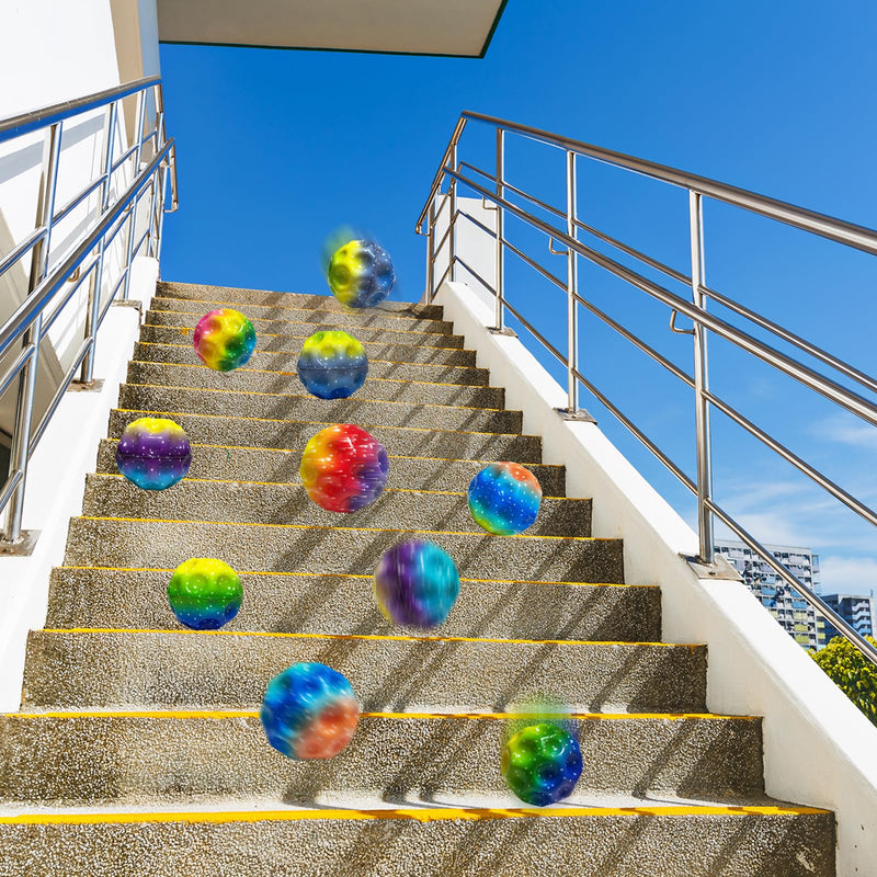 [Australia] - Space Ball,Extreme High Bouncing Ball, Super High Bouncing Space Ball, Children's Sensory Ball, Athlete Training Ball 6 pack colorful 2 