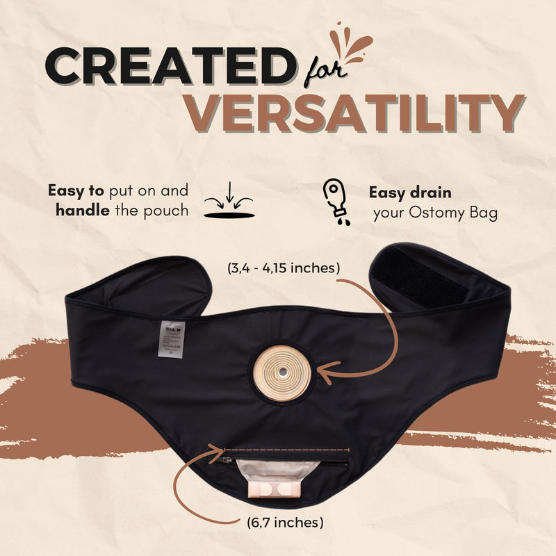 [Australia] - SIIL Ostomy Belt for Men & Women | FSA & FHA Approved | Premium Ostomy Bag Covers | Sports & Swimming | Colostomy Belts, Illeostomy Covers | Ostomy Wrap (Improved Zipper & Velcros) Made in EU Medium 