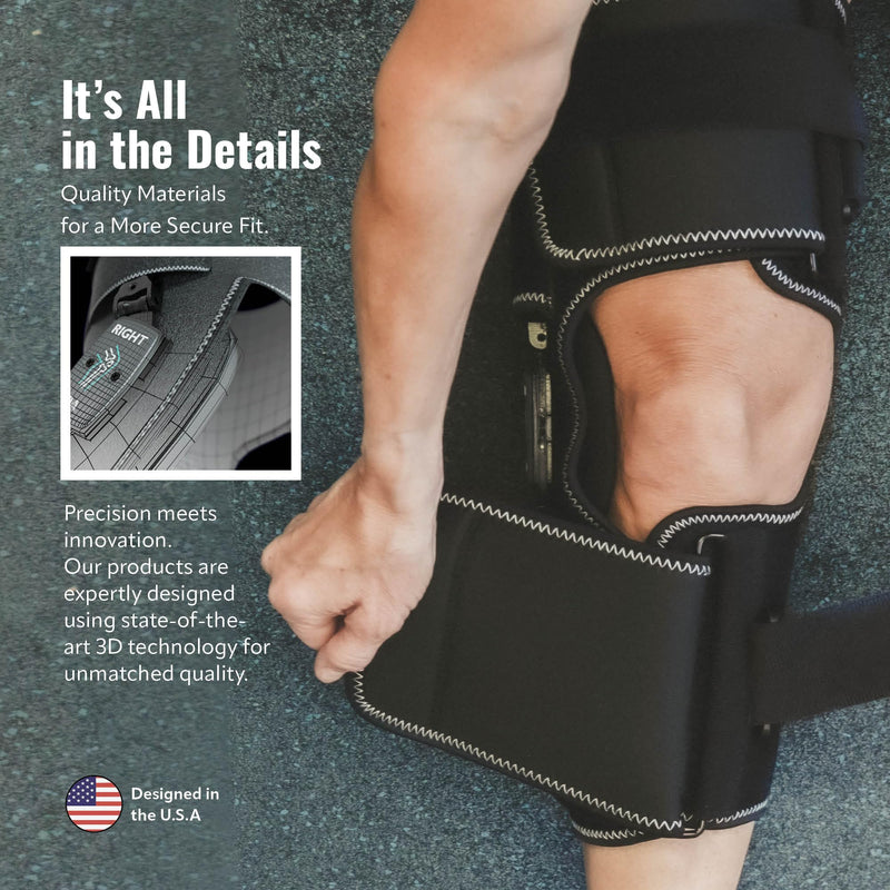 [Australia] - Comfort+ Soft Osteoarthritis Dual Adjustment (OA) Knee Brace for ACL & Meniscus & Hyperextension, Patella Stabilizer, Knee Sleeve, Knee Brace for Women and Men, Universal Regular Size, Right 