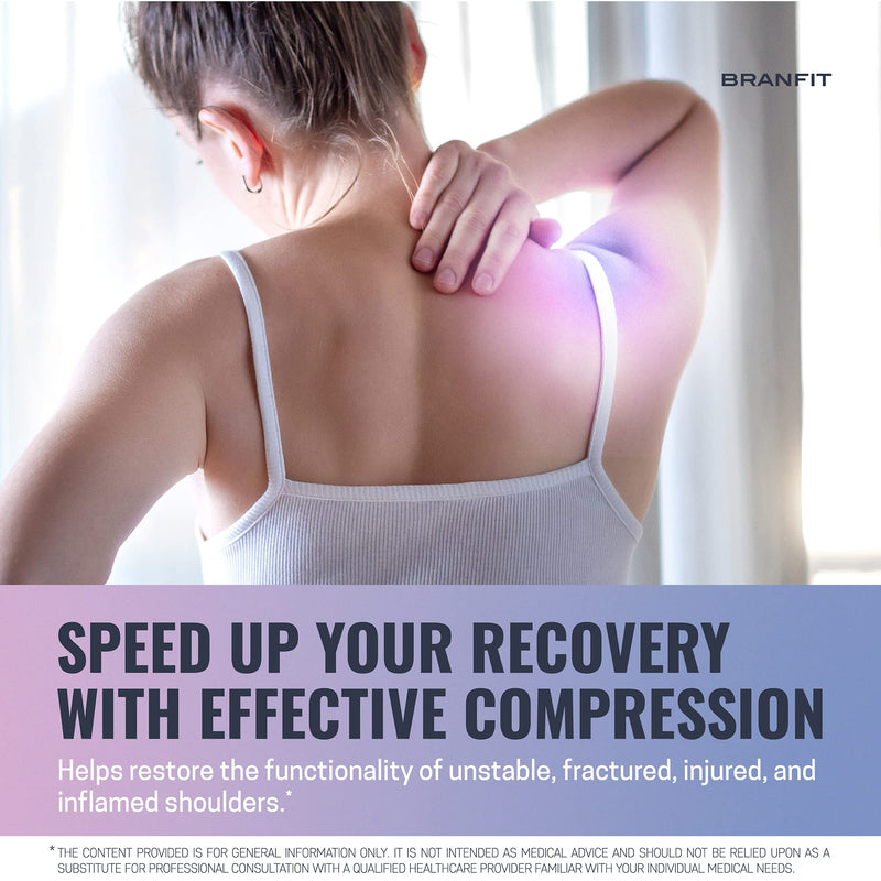 [Australia] - Recovery Shoulder Brace and Arm Sling for Men & Women, Shoulder Compression for Injury Relief and Adjustable Comfort, Right/Left 