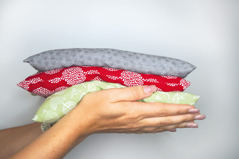 [Australia] - GRÜNSPECHT Cherry Stone Pillow 22x24cm, Heat Pillow for Neck, Stomach & Back, Cover Made of 100% Cotton, for Microwave & Oven, Gray (110-V4) Cocotte, Gray 1 Piece (Pack of 1) 