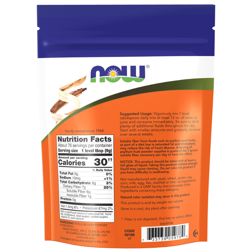 [Australia] - NOW Psyllium Husk Powder,24-Ounce 76 Servings (Pack of 1) 