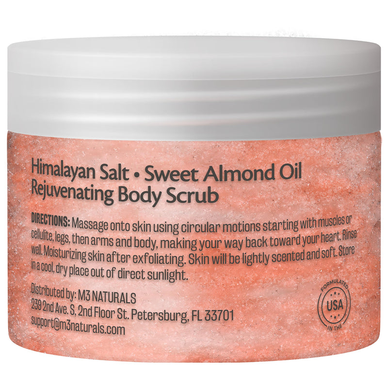 [Australia] - Himalayan Salt Scrub, Face, Foot, and Body Exfoliator with Collagen and Stem Cells, Exfoliating Scrub for Toning, Cellulite, and Skin Care by M3 Naturals 16 fl oz Himalayan Scrub 16 Ounce (Pack of 1) 