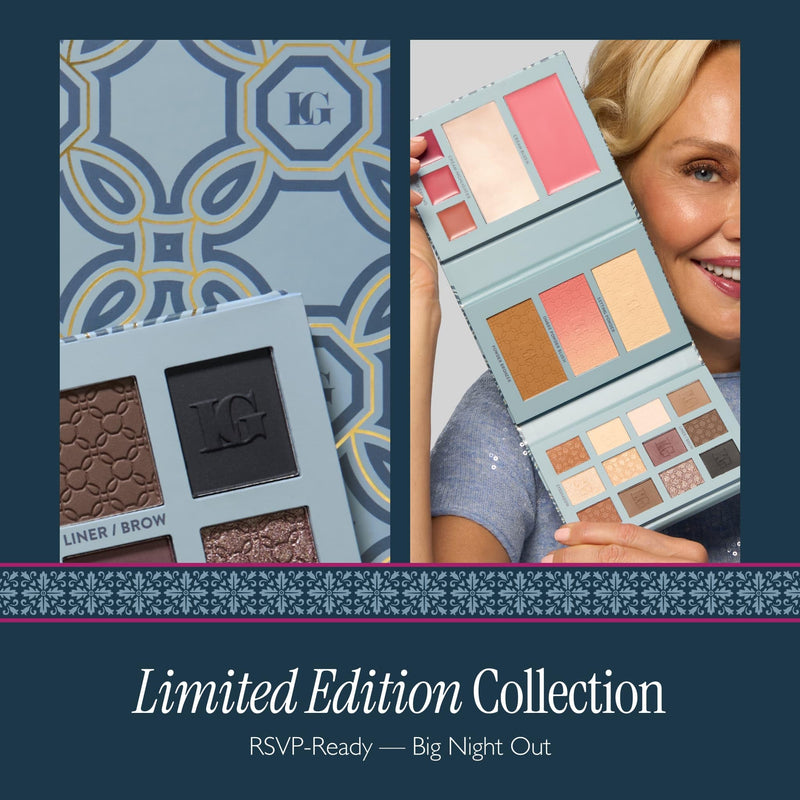 [Australia] - LAURA GELLER NEW YORK RSVP-Ready Big Night Out Full Face Travel Makeup Palette - All-in-One Set includes Eyeshadows, Eye Liners, Blush, Bronzer, Highlighter, Setting Powder, and Lip Creams 