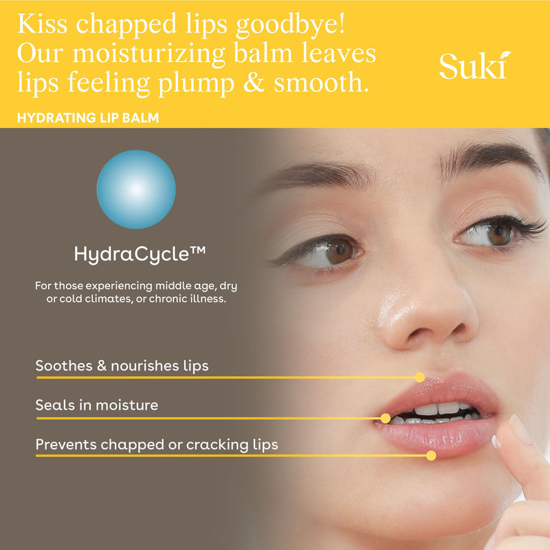 Hydrating Lip Balm: Suki Chap Stick for Dry Cracked Lips - Ultra-Hydrating Lip Care with Cocoa Butter & Vitamin E - Repairing & Moisturizing Lip Balm - Perfect Lip Moisturizer for Your Lip Treatment