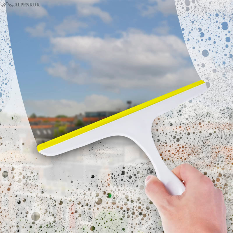 [Australia] - Window Cleaning Shower Glass Squeegee - 9.5Inch Small Squeegee for Shower Glass Door for Car Windshield Cleaner Tool Shower Door Window Cleaner - Mirror Cleaner Shower Squeegee for Tile with Good Grip 
