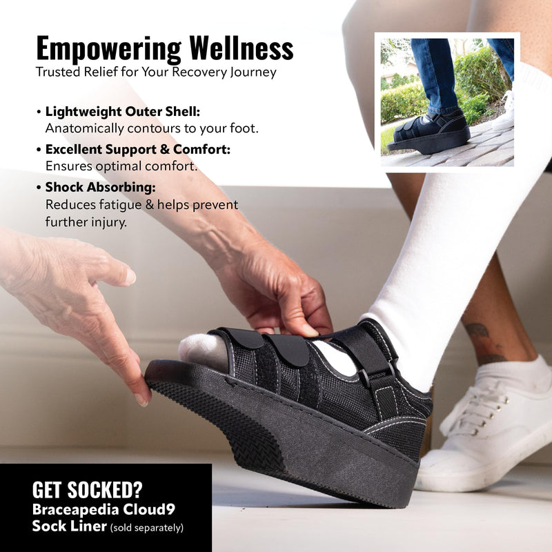 [Australia] - Wedge Post-Op Shoe, Medical Offloading Shoes for Toe Injuries, Surgical and Orthopedic Boot for Foot, Plantar Fasciitis, Bunion, Hammertoe, Broken Toe Support for Men and Women, Size XL X-Large 