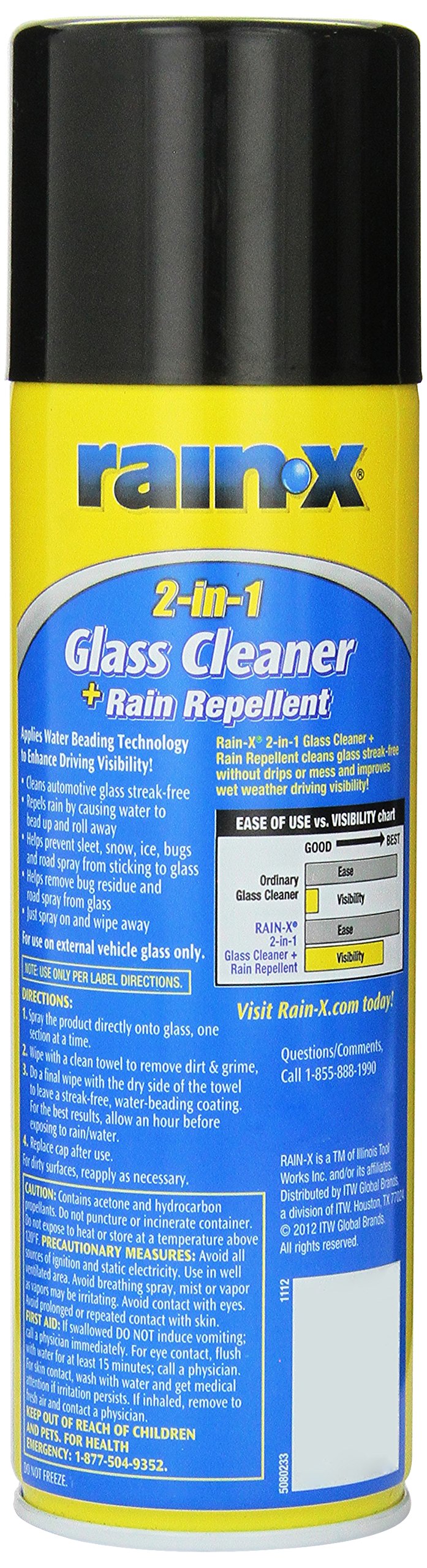 [Australia] - Rain-X 5080233 2-In-1 Glass Cleaner Plus Rain Repellent, 18 Ounce , BLUE 1.13 Pound (Pack of 1) 