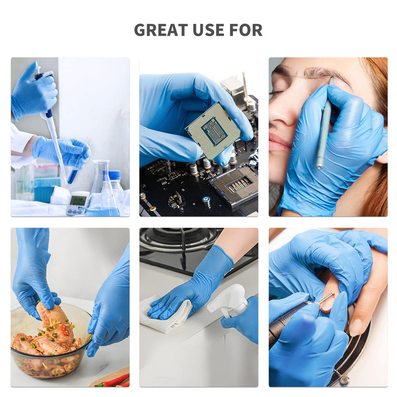 [Australia] - Daddy's Choice Nitrile Gloves 100Pcs 1000 Pcs Disposable Blue, Small/Medium/Large/XLarge, No Latex No Powder Medium (Pack of 100) Blue-100 Pcs 