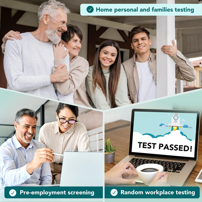 Easy@Home 7 Panel Multidrug Screen Test - Urine Drug Testing Kit, 5 Pack | Urine Drug Testing Marijuana(THC), Cocaine(COC), Morphine(MOR/OPI 2000), Oxazepam(BZO), Amphetamine(AMP), MET, MDMA,EDOAP-174