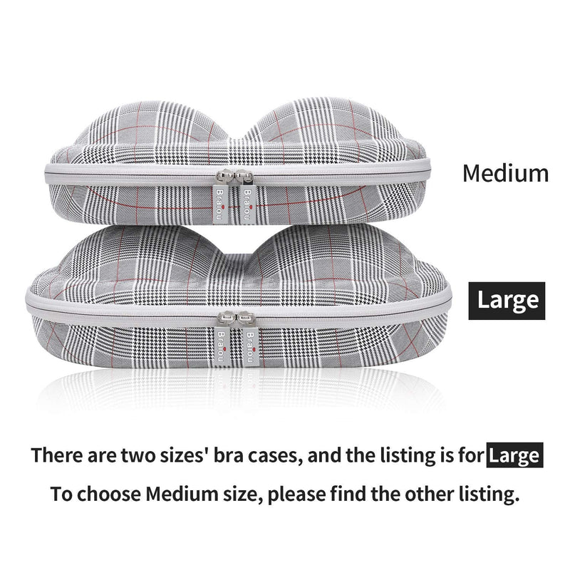 Premium Bra Case Lingerie Travel Bag Zip Underwear Organizer Bag for A-DD Cup (Swallow Gird, Red) Swallow Gird, Red