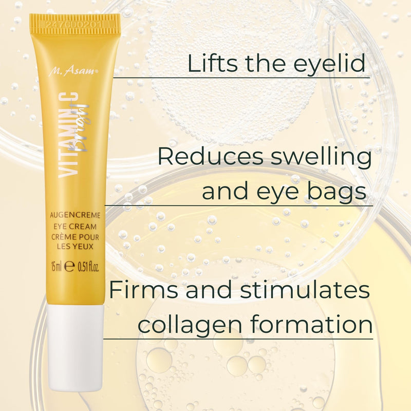 M. Asam Vitamin C Bright Eye Cream (0.5 Fl Oz) | Dark Circle Eye Treatment, Anti-Aging Eye Cream, Hydrating Vitamin C Eye Care for dry skin