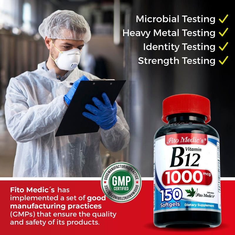 FITO MEDIC'S Lab | Vitamin b12 | b12 Vitamins | 150 Softgels.