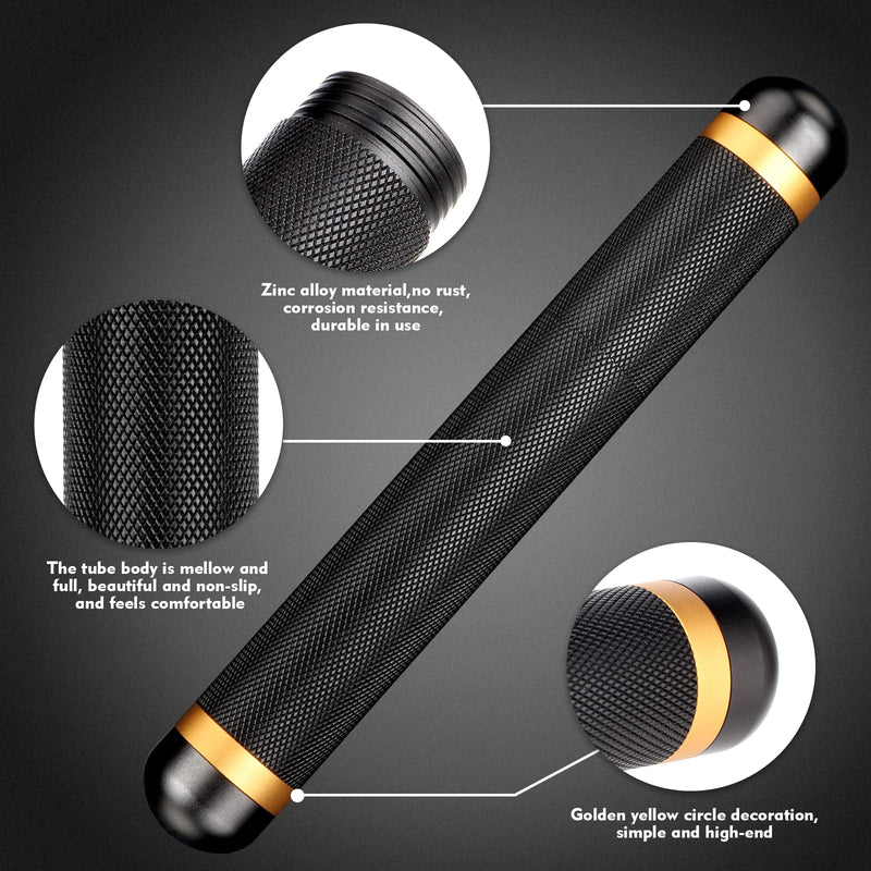 [Australia] - Scotte Aluminum Cigar Tube Elegant Cigar Holders 2 Colors (Black) Black 